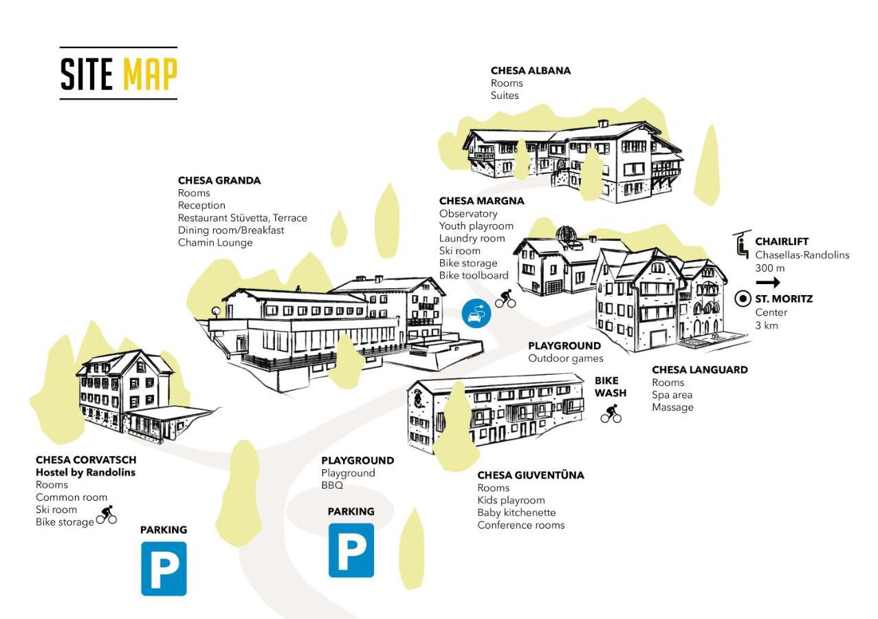 Randolins Familienresort St. Moritz Exterior foto